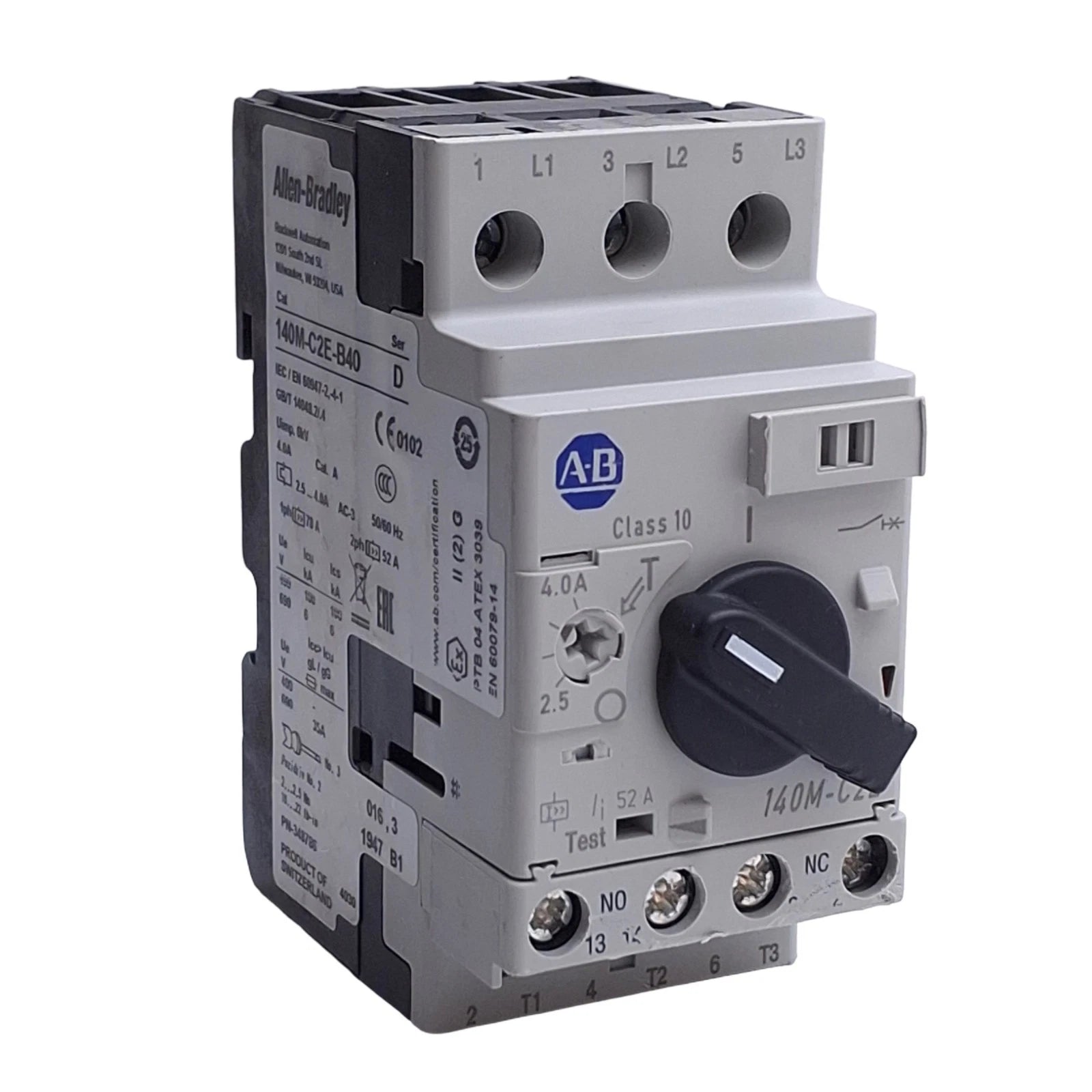 140M-C2E-B40 | Allen-Bradley Motor Protection Circuit Breaker 2.5-4A 480V, Frame C