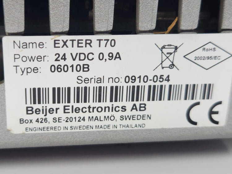 Beijer T70-06010B EXTER Series 6.5 Inch Color Touch Screen Operator Interface 24 VDC