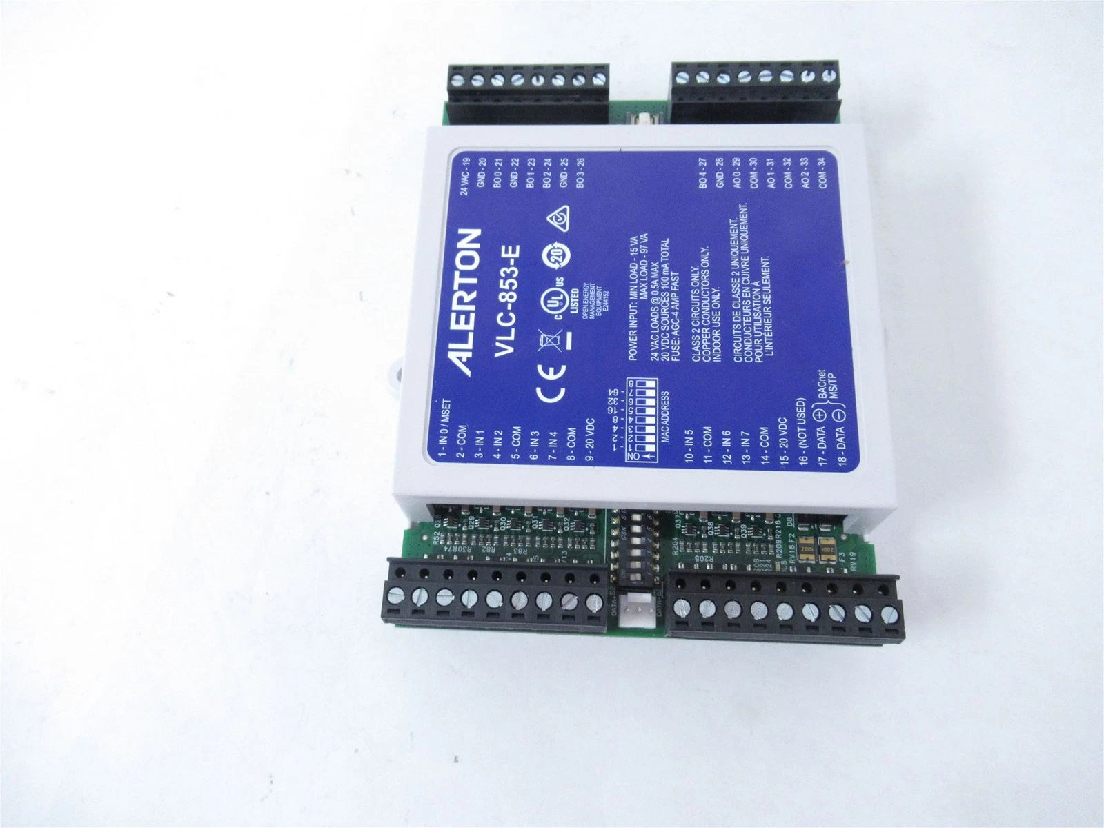 Alerton VLC-853-E VisualLogic BACnet MS/TP Field Controller with 8 Universal Inputs