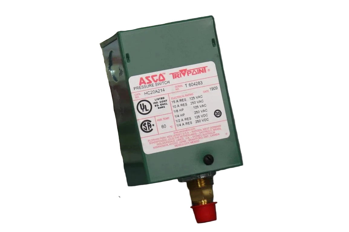 ASCO HC20A214 H Series Tri-Point Miniature Pressure Switch 40–120 psig