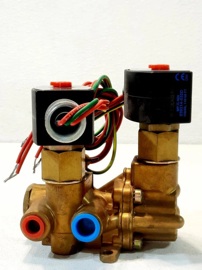 Asco EF8344G44MO Series 8344 1/4-Inch Explosion-Proof 4-Way Solenoid Valve with Manual Operator