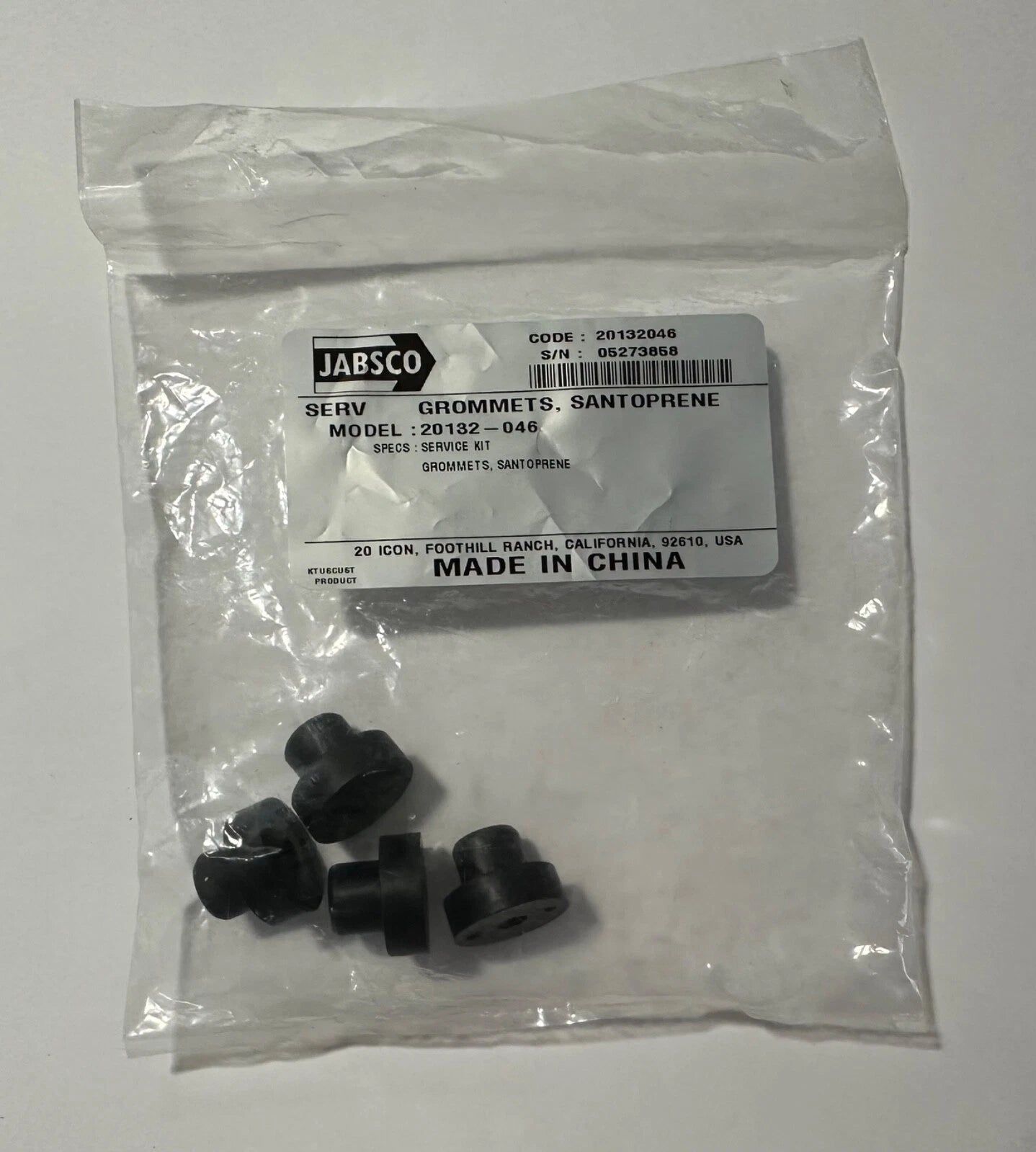 20132-046 | Jabsco Grommet Santoprene Sevice Kit (4 pcs)