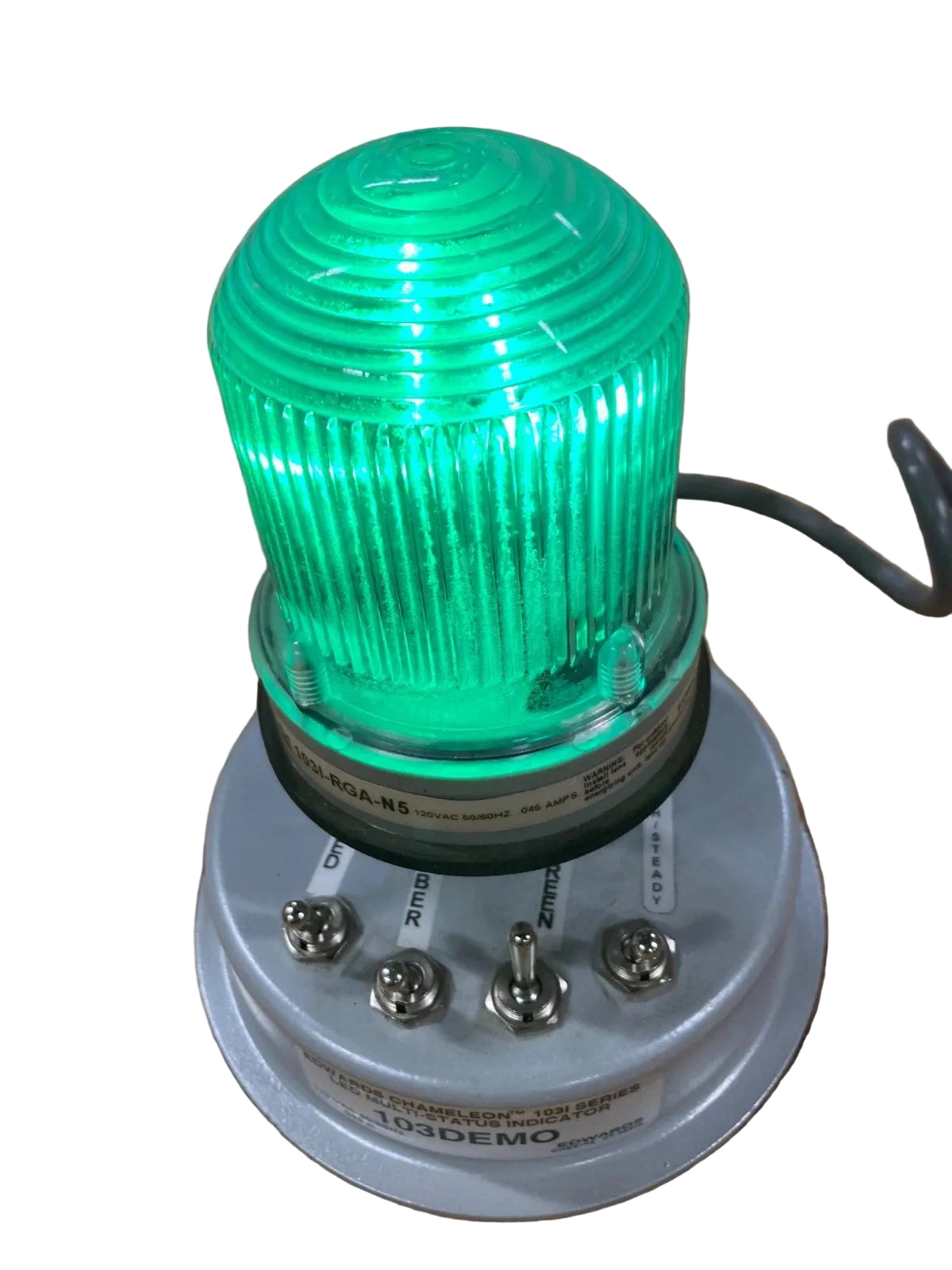 Edwards Signaling 103I-RGA-N5 Multi-Color LED Beacon 120 VAC NEMA 4X Industrial Status Indicator