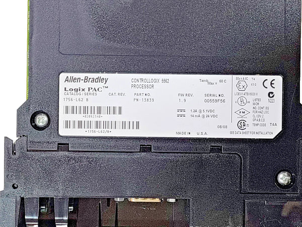 1756-L62 | Allen-Bradley ControlLogix Logix5562 Processor 4MB Memory