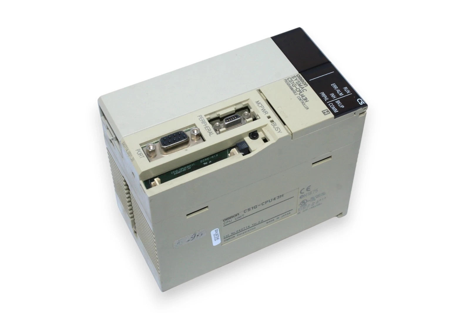 CS1G-CPU43H | Omron CS1 PLC CPU Computer Interface 20K Steps Program 960 I O Points High Speed Processing