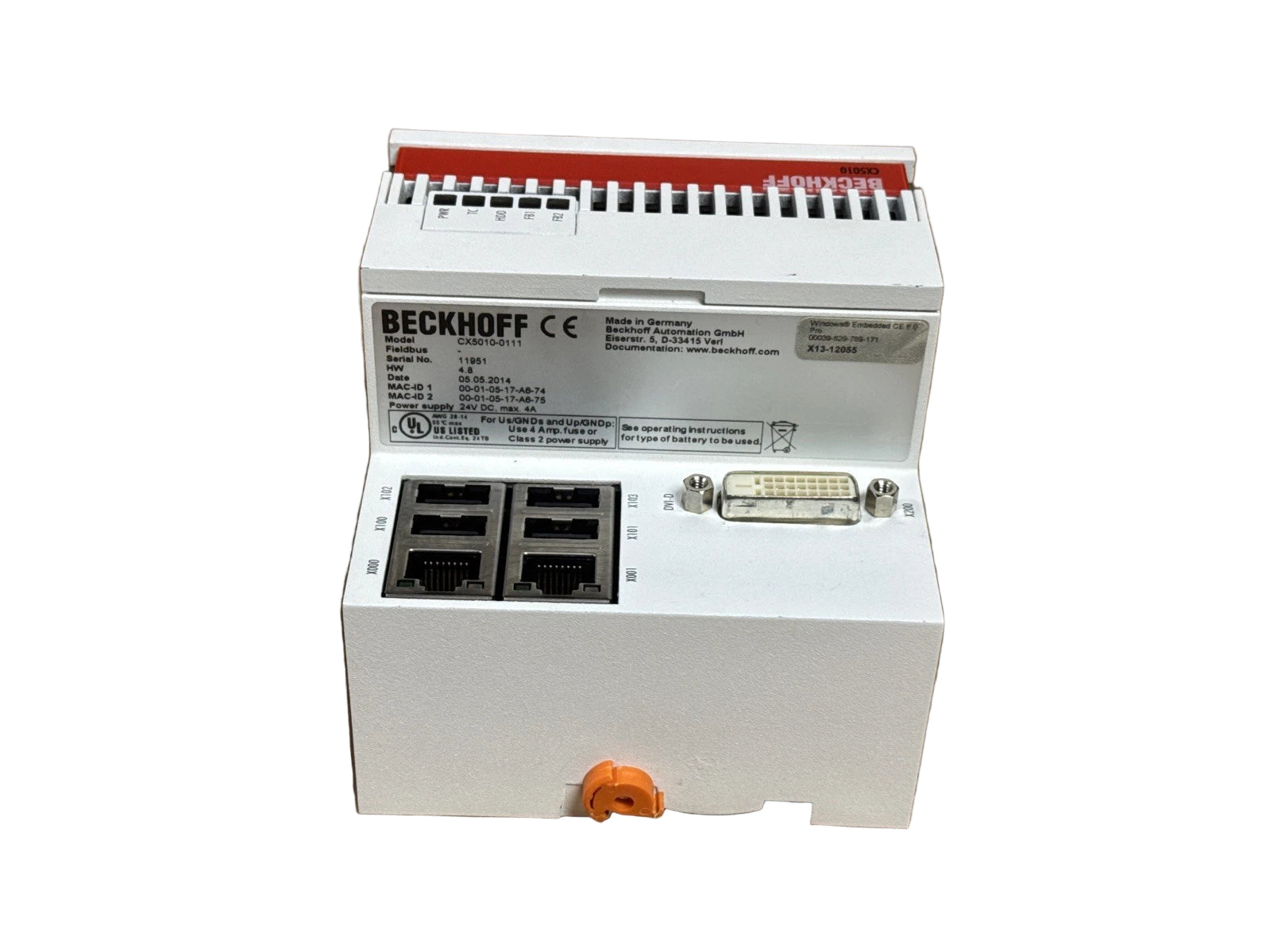CX5010-0111 | Beckhoff Embedded PC with Intel Atom Z510