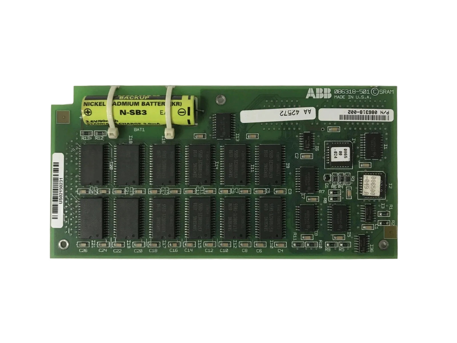 ABB 086318-002 PWA Memory Daughter Board for 500 Series Controller Platforms