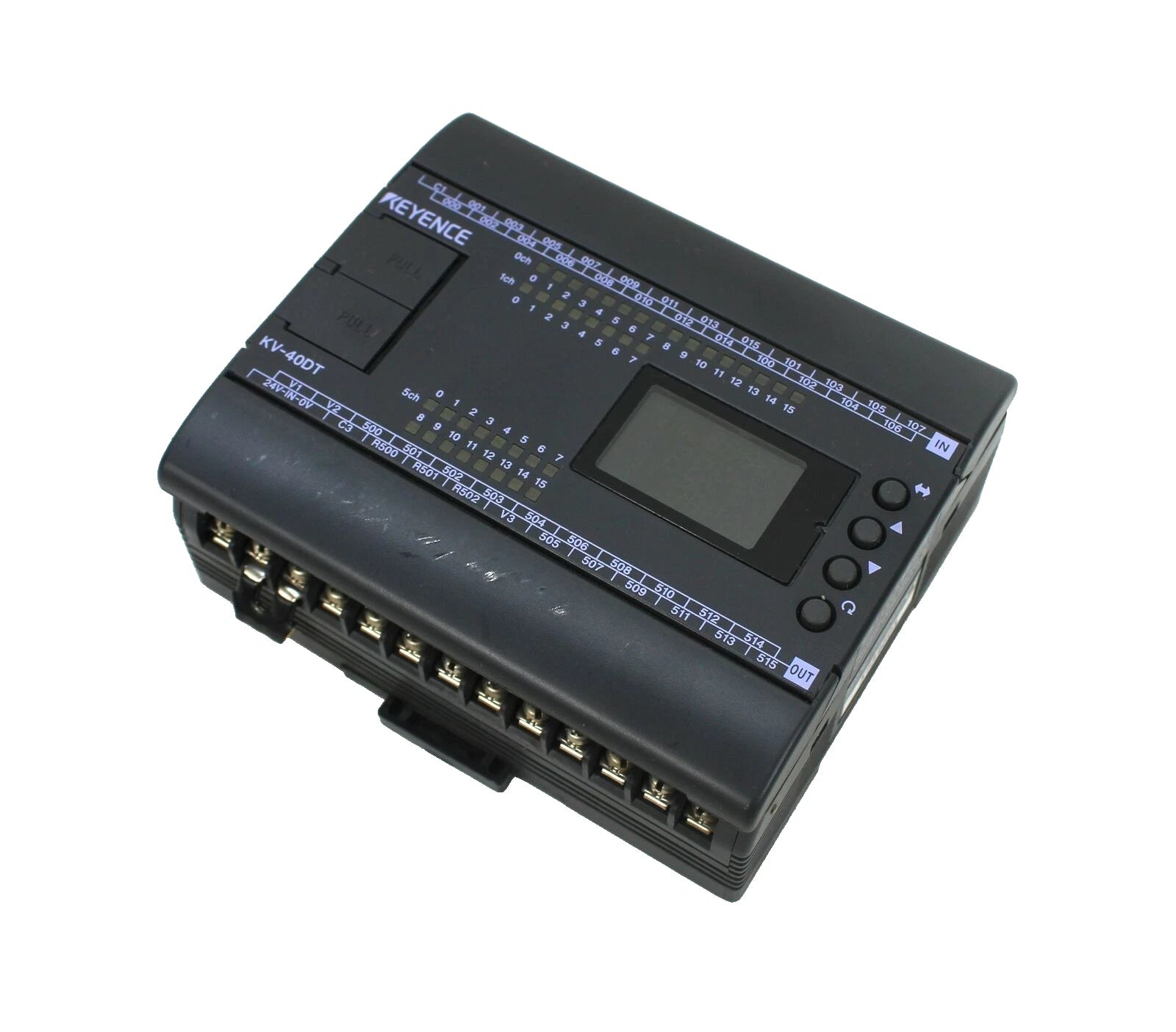 KV-40DT | Keyence 24 VDC PLC Base Unit, 24 Inputs / 16 Sink Outputs, DC Power Type