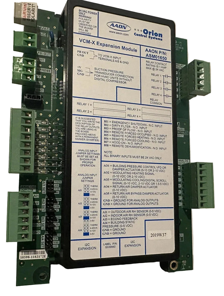 AAON ASM01650 VCM-X Modular E-BUS Controller Expansion Board