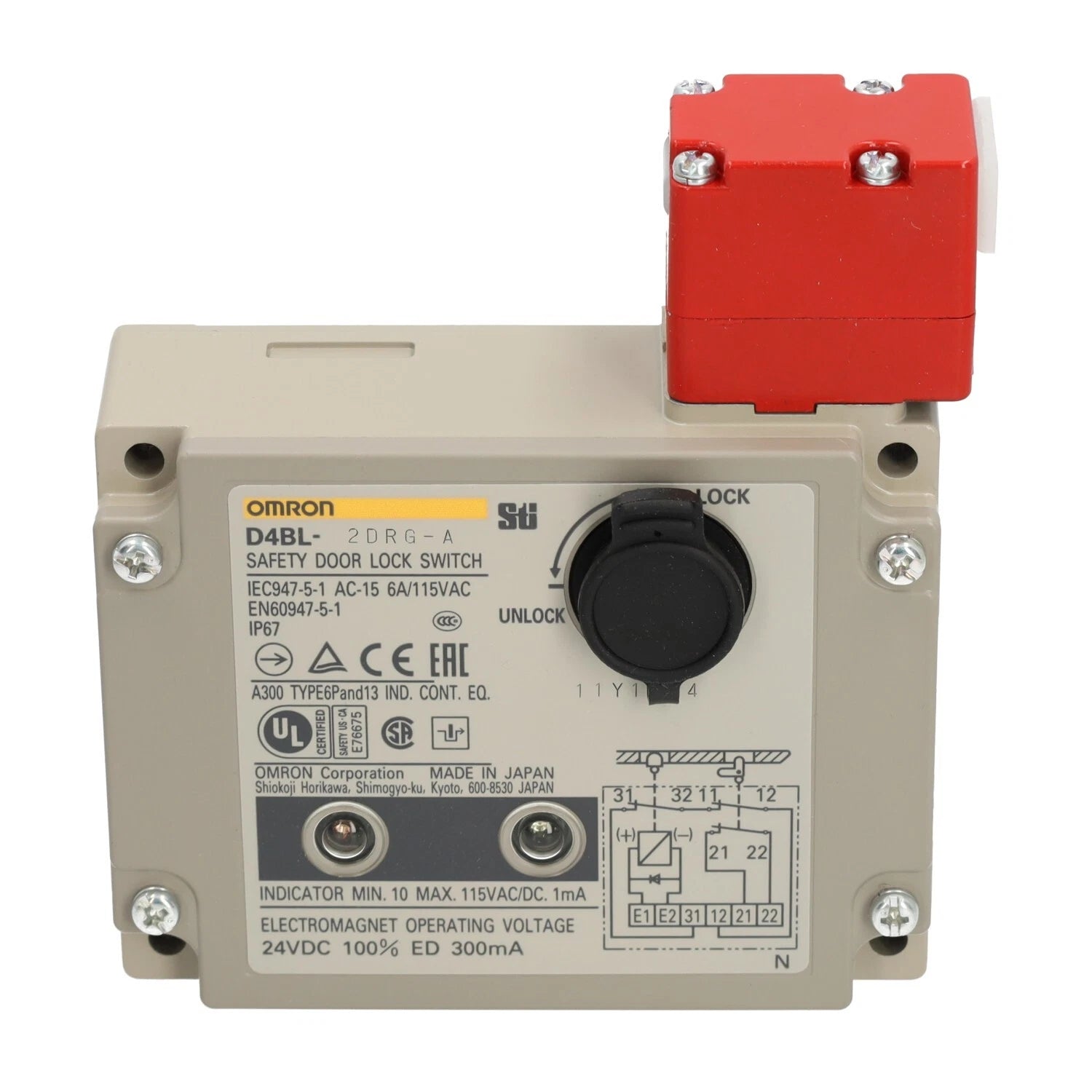 Omron D4BL-2DRG Safety Interlock Limit Switch Key Operated IP67