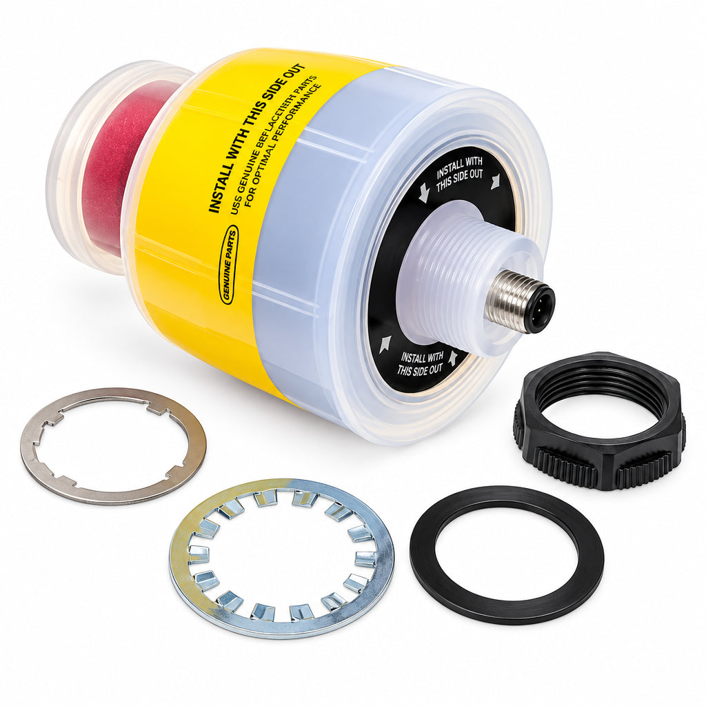 Banner Engineering SSA-EB1PLGR-12ECQ8-WC Illuminated Emergency Stop Push Button