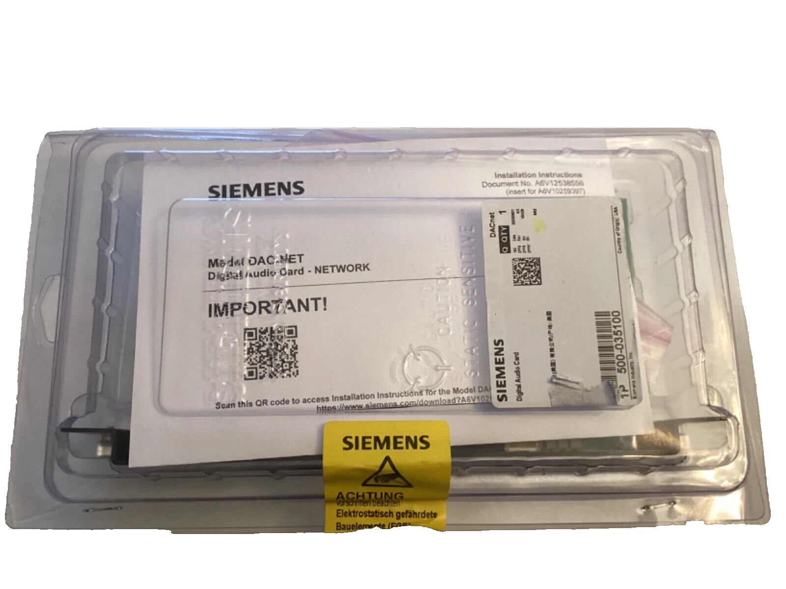DAC-NET | Siemens Digital Audio Card for Fire Alarm and Emergency Communication Systems