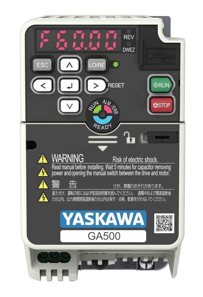 Yaskawa GA50U2021ABA GA500 5 HP AC Drive, 240V Three-Phase