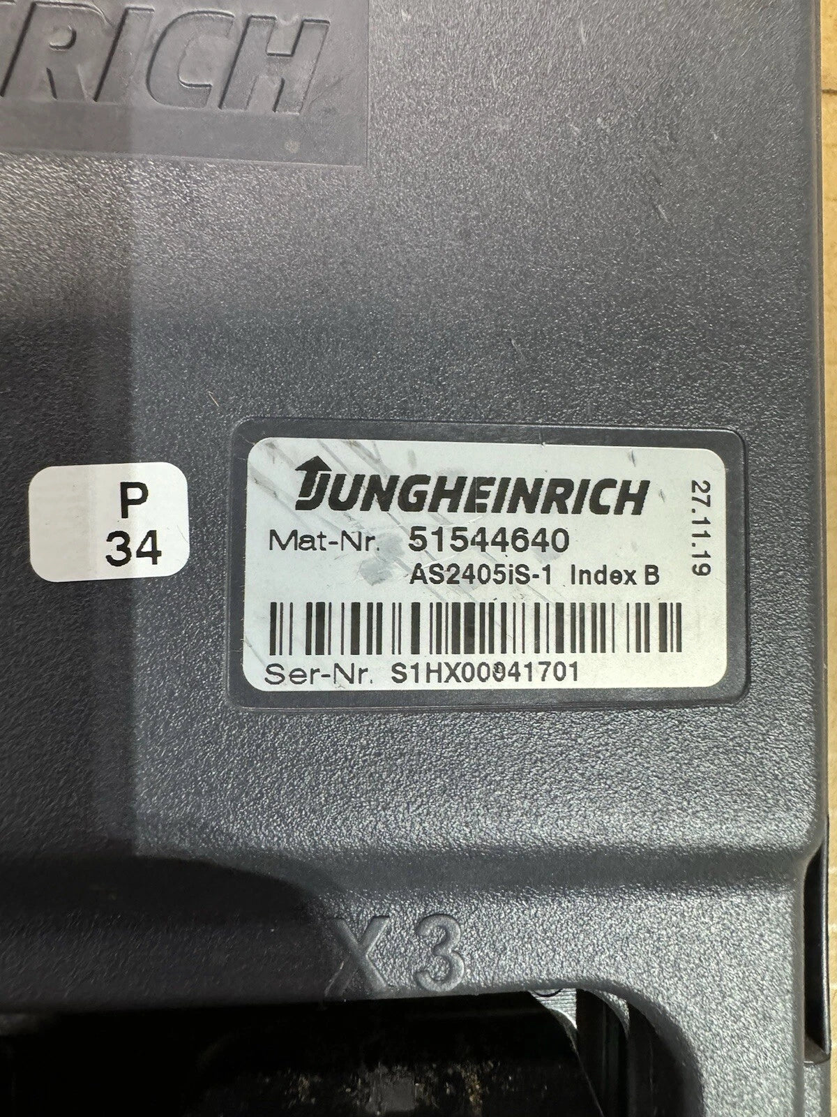 Jungheinrich 51544640 AS2405i S-1 Motor Controller for EJE Electric Pallet Trucks