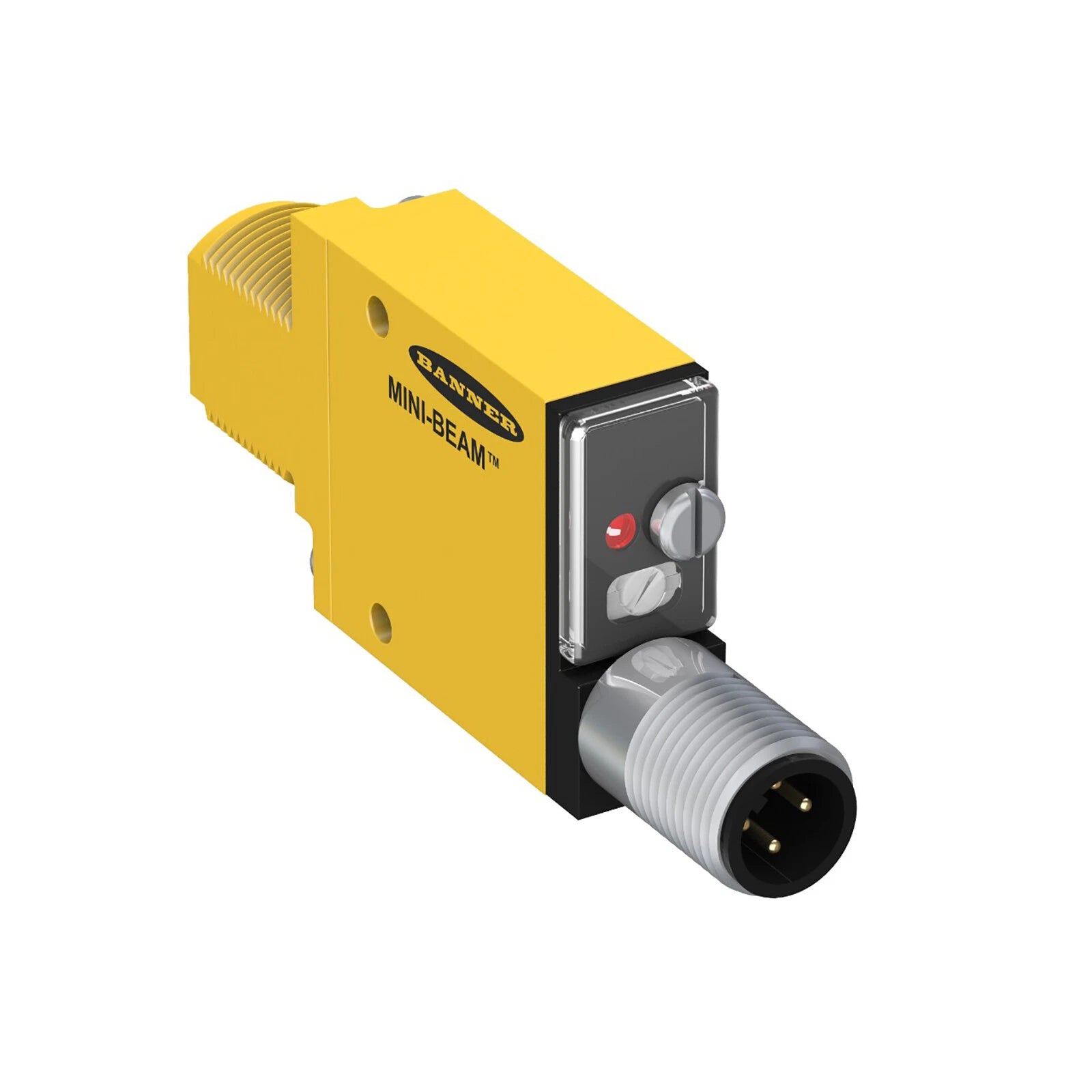 SM312CVBQD | Banner Engineering Mini-Beam 16 mm Blue LED Convergent Sensor