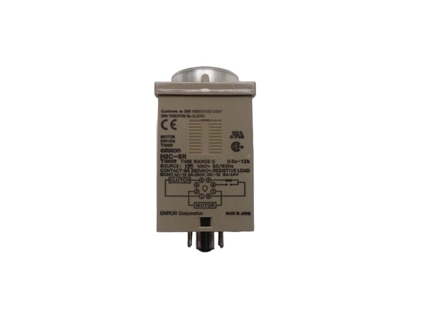 H2C-8R | Omron Motor Driven Timer, Relay Output, Panel Mount, Adjustable Time Range