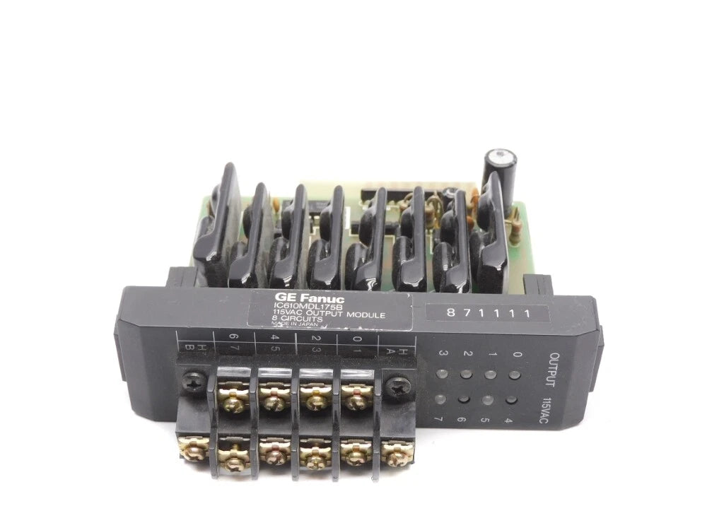 GE Fanuc IC610MDL175B Series One 8-Point 115/230VAC PLC Output Module