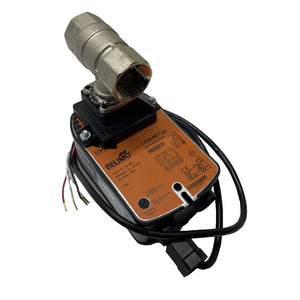 Belimo B225+LF24-MFT 1-Inch 2-Way Ball Valve With 24V Modulating Spring-Return Actuator, 30 Cv