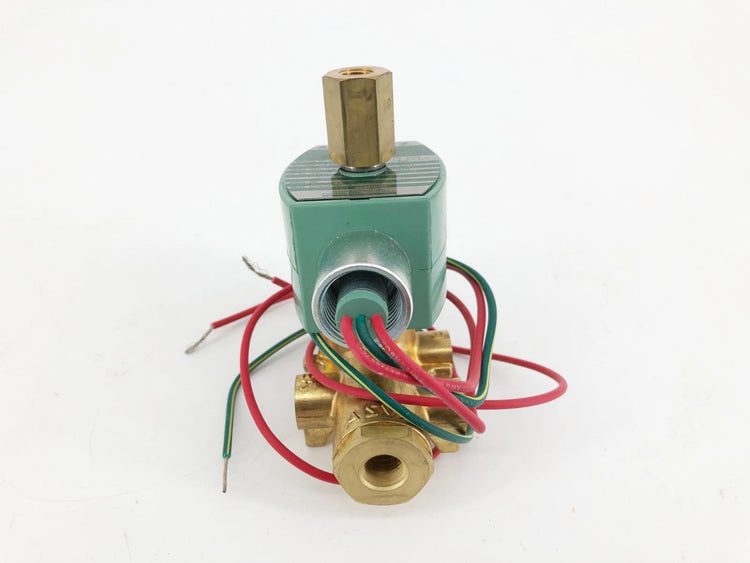 ASCO 8345H003 Series 8345 Four-Way Pilot-Operated Brass Solenoid Valve for Pneumatic Control Systems
