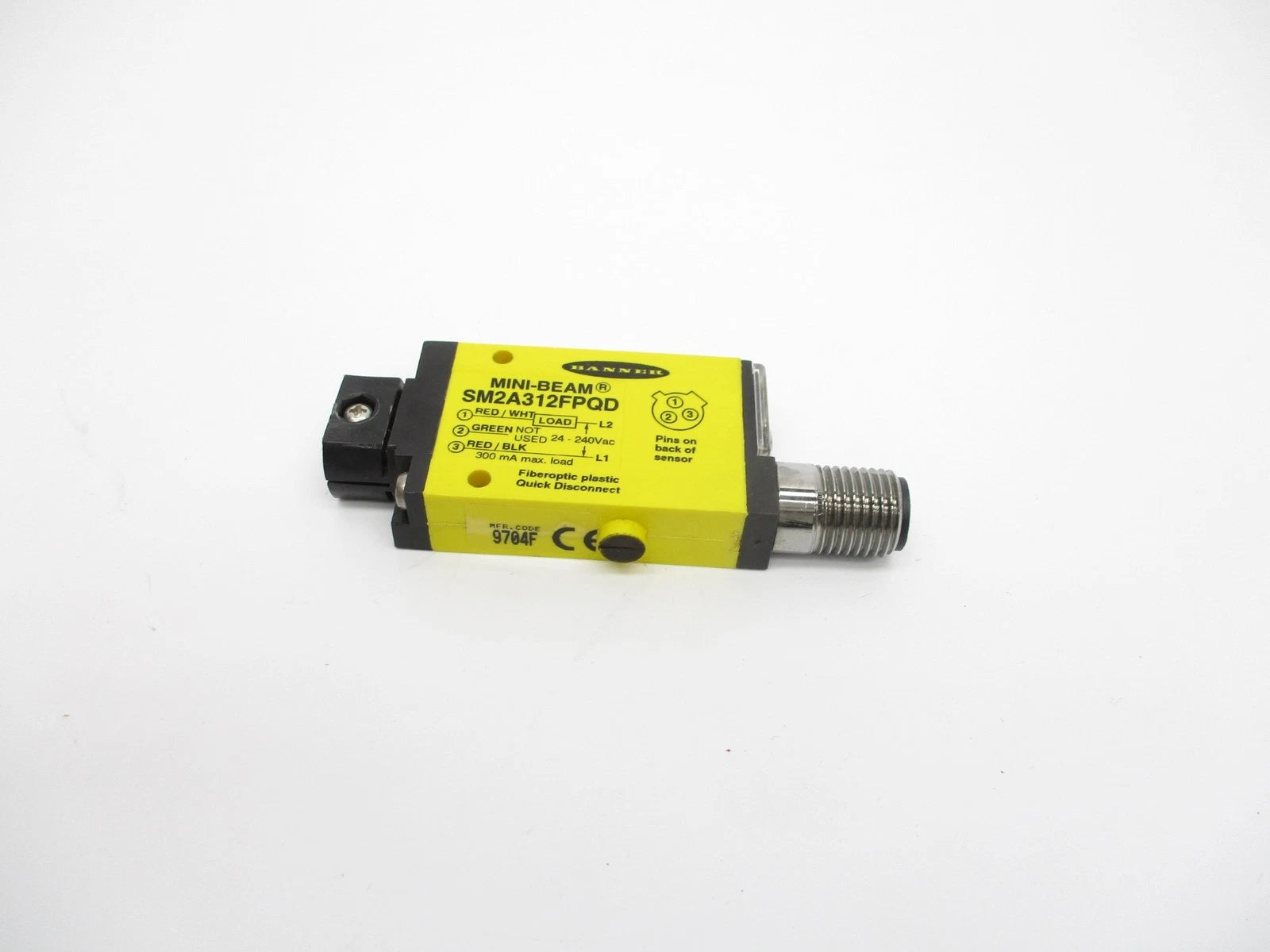 SM2A312FPQD | Banner MINI-BEAM AC Fiber Optic Sensor, 24–240 VAC