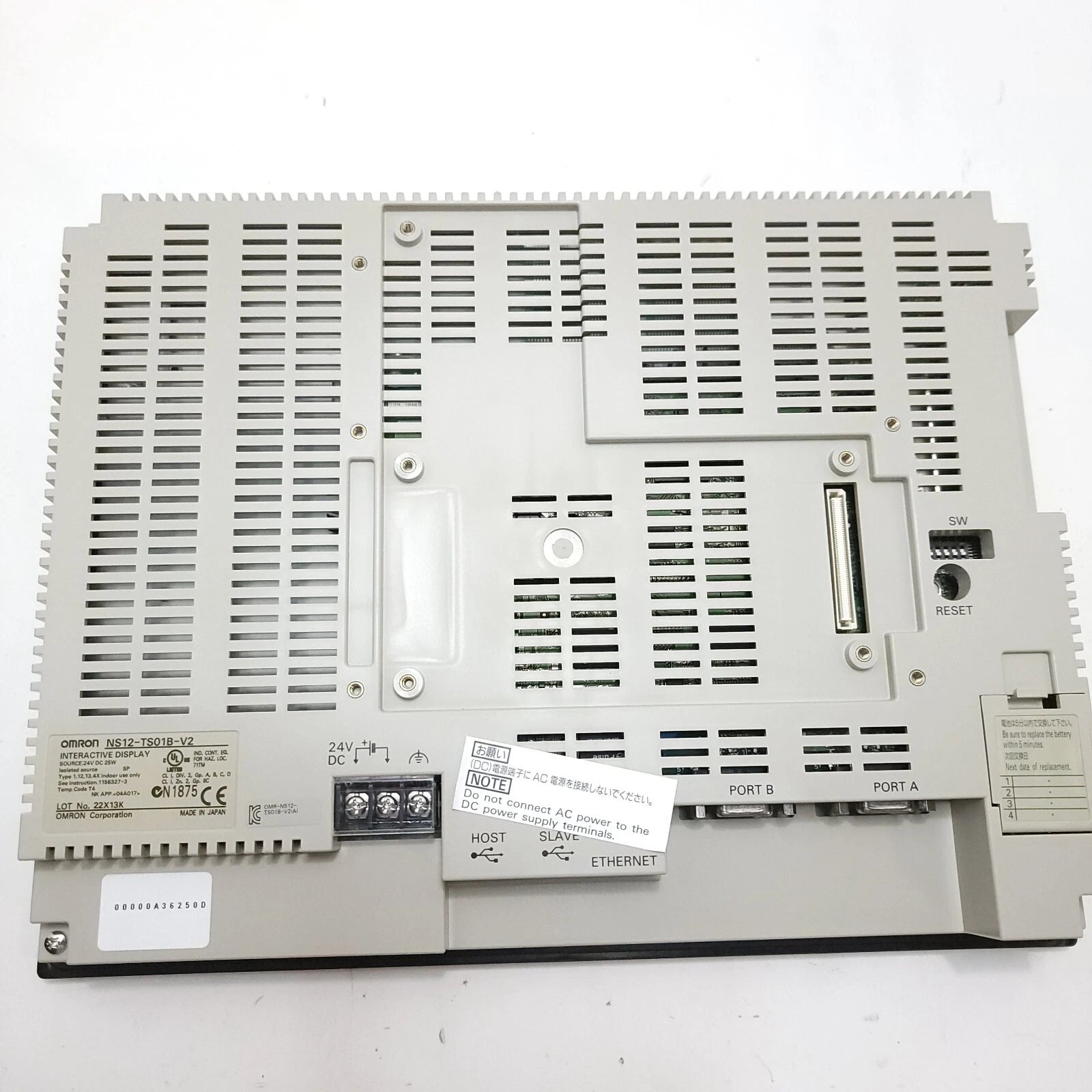 NS12-TS01B-V2-300 | Omron 12.1" HMI Operator Interface, TFT Touchscreen, Ethernet, 24 VDC