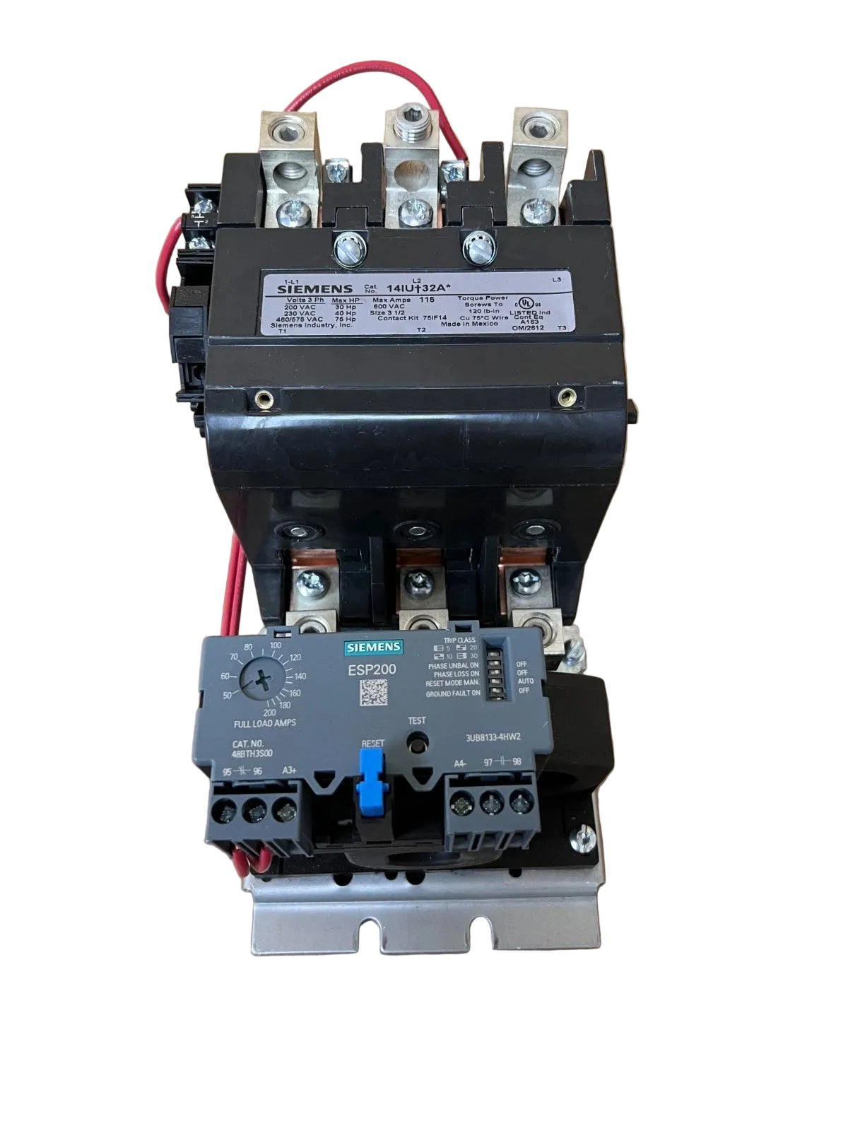 Siemens 3UB8133-4HW2 50–200A Three-Phase Solid State Overload Relay