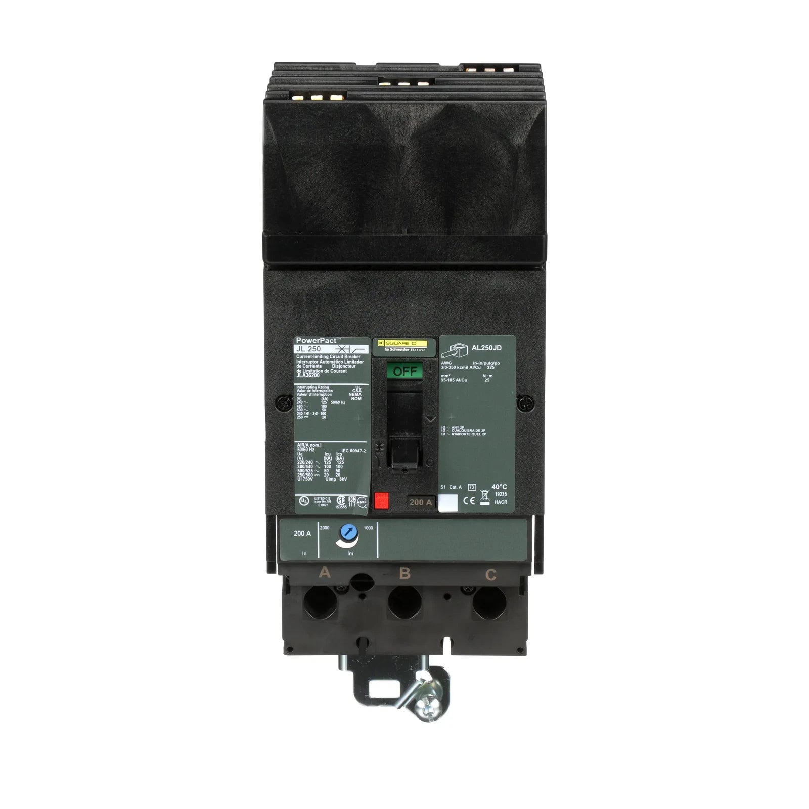 JLA36200 | Schneider Electric 200A J-Frame 600VAC Molded Case Circuit Breaker