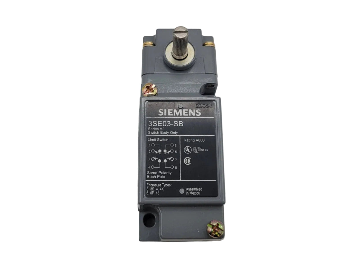 Siemens 3SE03-BR1 Modular Side Rotary Limit Switch 2NO 2NC