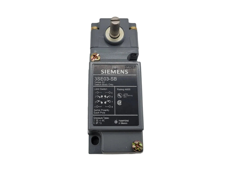 Siemens 3SE03-BR1 Modular Side Rotary Limit Switch 2NO 2NC