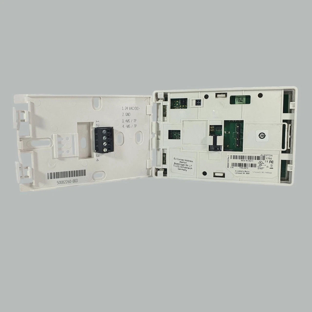 Alerton MS4-TH-MSTP Microset 4 BACnet MS/TP Touchscreen Thermostat Wall Sensor