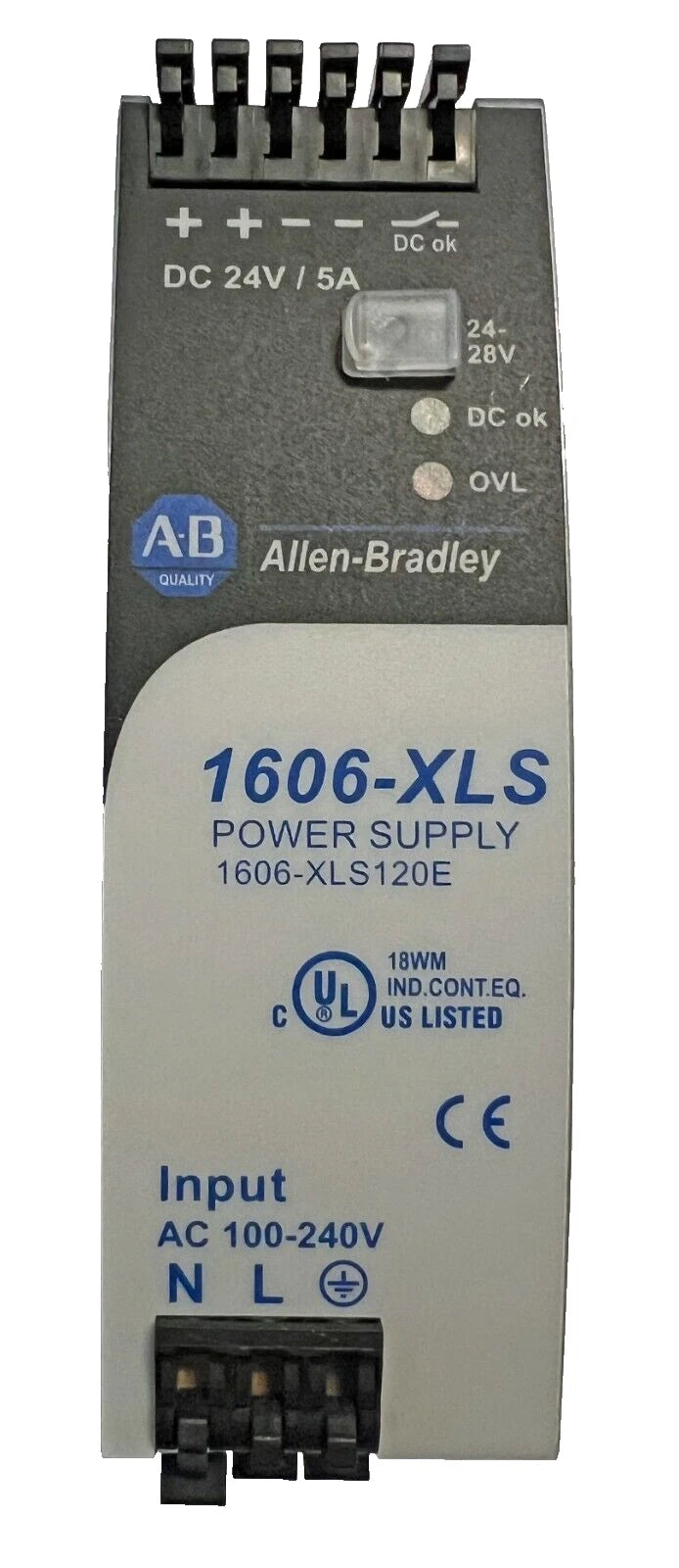 1606-XLS120E | Allen-Bradley 24V DC 5A Compact Switched Mode Power Supply With Spring-Clamp Terminals