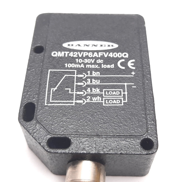 QMT42VP6AFV400Q | Banner Engineering QM42 Adjustable Background Suppression Sensor