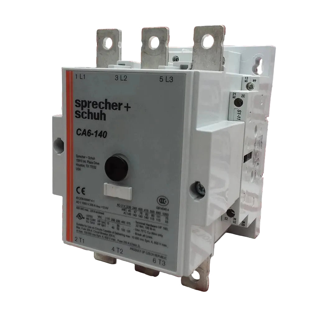 Sprecher + Schuh CA6-140-11-120B 3-Pole 140A IEC Contactor 120VAC Coil 1NO+1NC