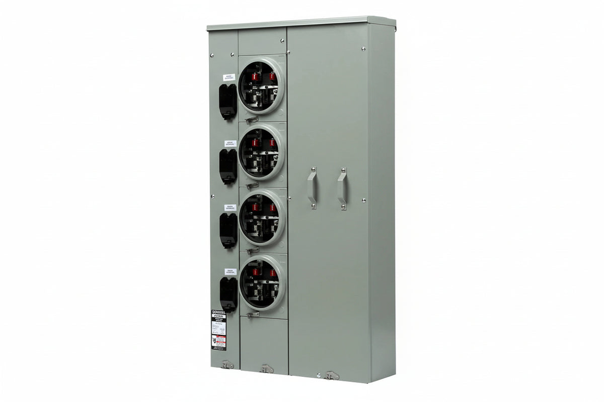 Siemens WP4411RJB 400A Uni-PAK Ringless Meter Pack with Four 125A Sockets