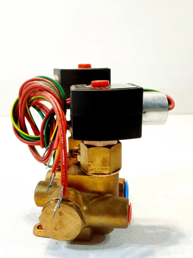 Asco EF8344G44MO Series 8344 1/4-Inch Explosion-Proof 4-Way Solenoid Valve with Manual Operator