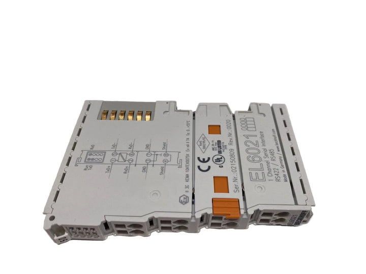 Beckhoff EL6021 EtherCAT RS422/RS485 Serial Interface Terminal for Industrial Automation