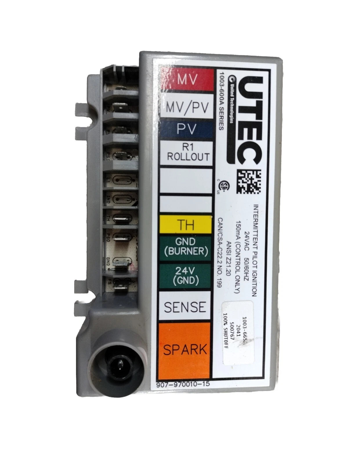 1003-600A | UT Electronic Controls 24v Intermittent Pilot Ignition Control Replaces 14662071
