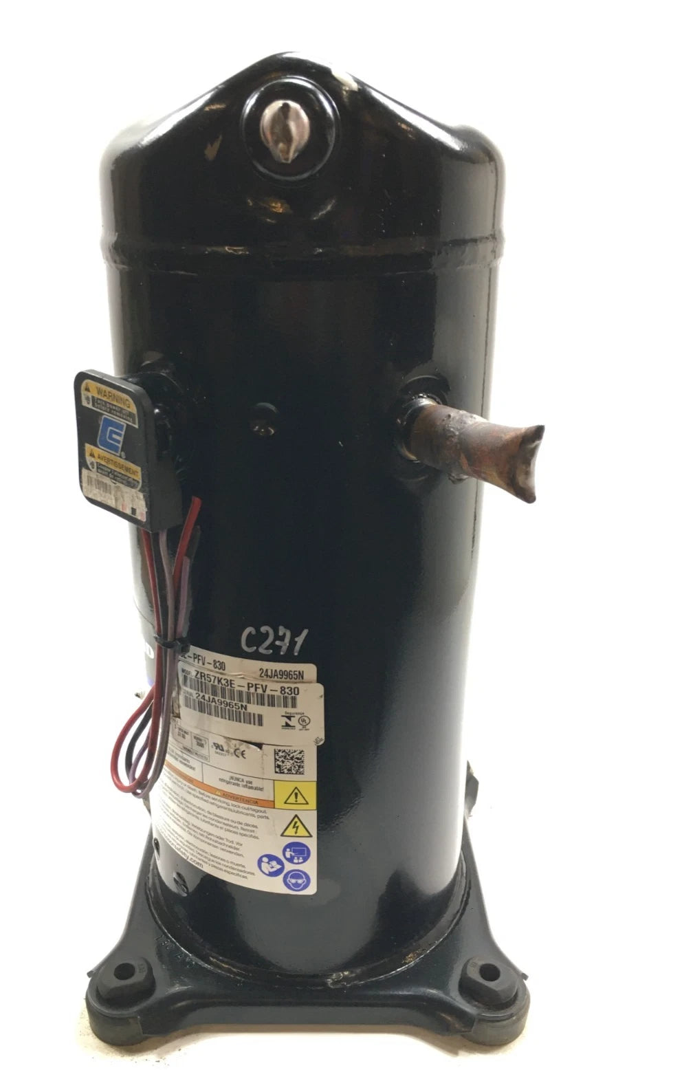 Copeland ZR57K3E-PFV-830 57,000 BTU Scroll A/C Compressor 208–230V 1PH R22/R407C HVAC