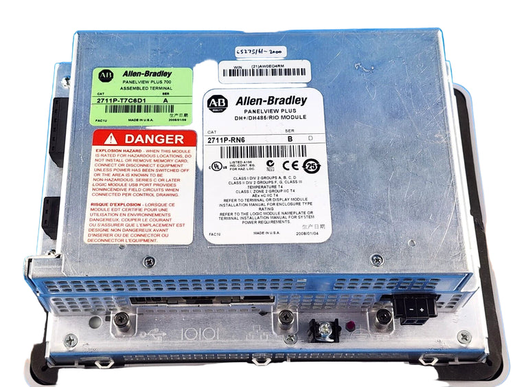 2711P-T7C6D1 | Allen-Bradley PanelView Plus 700 6.5" Color Touchscreen HMI, 18–32 VDC