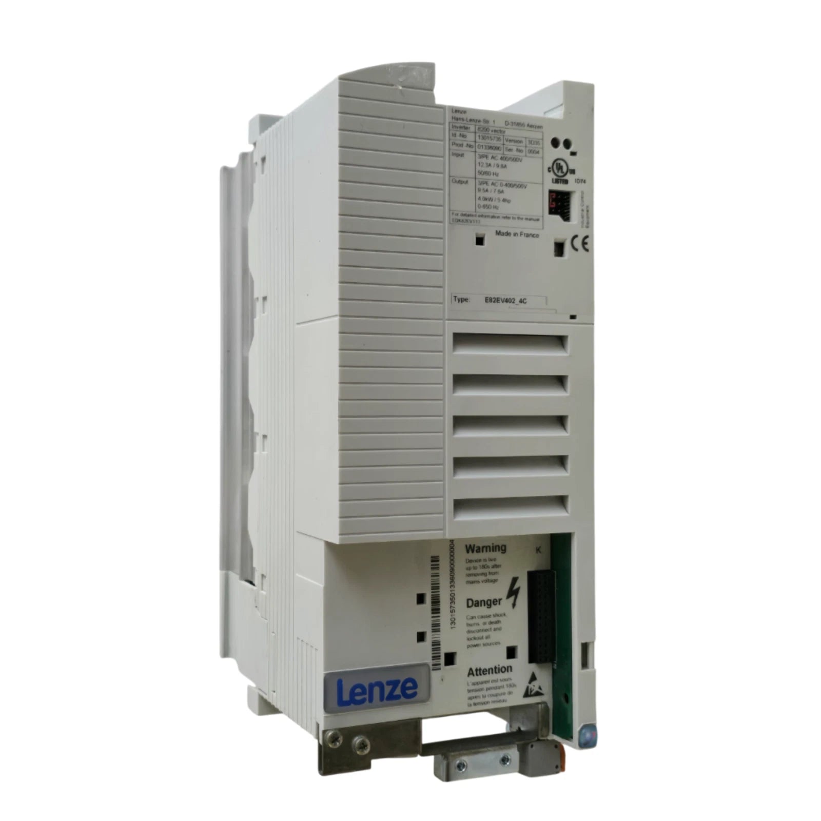 E82EV402K-4C | Lenze 8200 Series Vector Frequency Inverter 4 kW 400–500 VAC