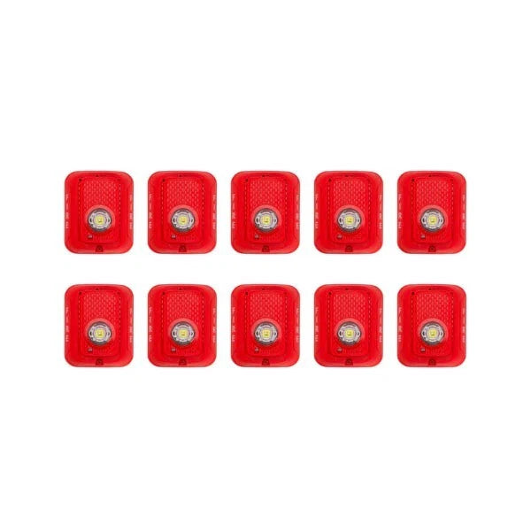 SRLED-BP10 | System Sensor L-Series LED Indoor Strobe Red (10-Pack)