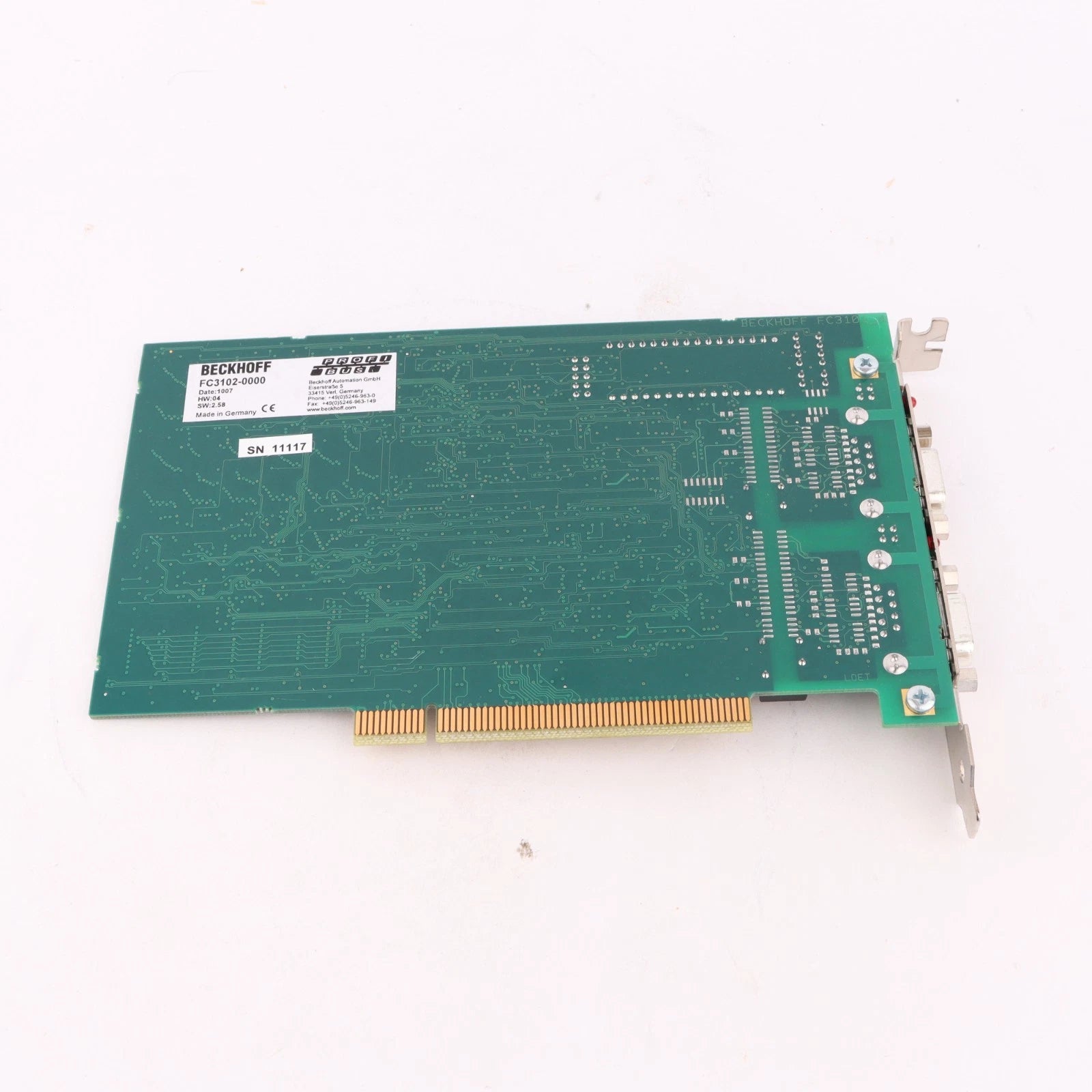 FC3102-0000 | Beckhoff PROFIBUS Master PCI Interface Card, 2-Channel