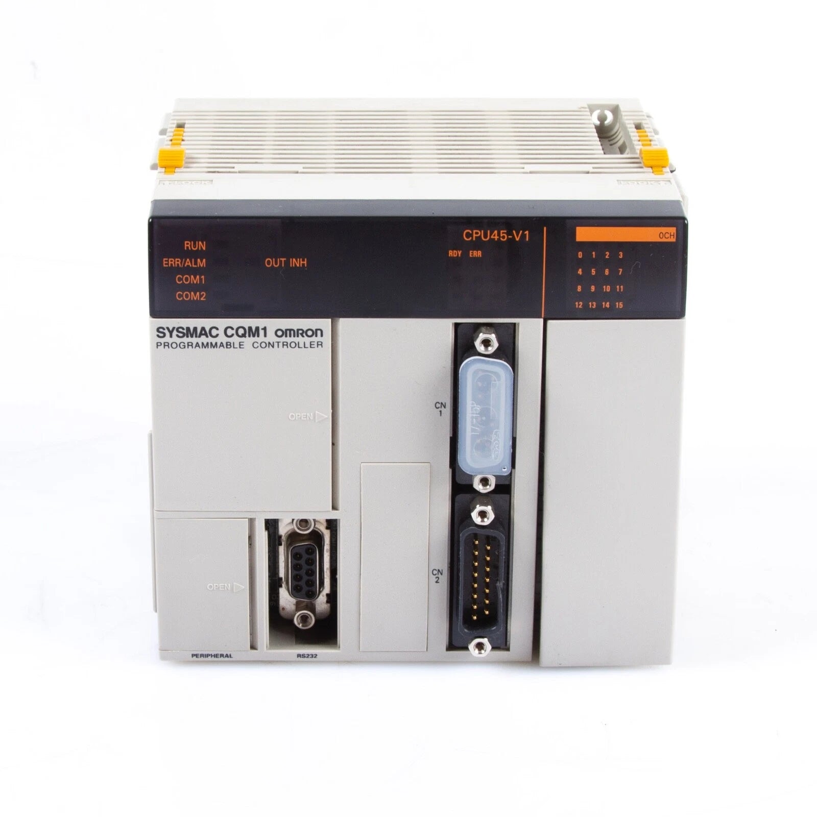 CQM1-CPU45-EV1 | Omron SYSMAC CQM1 PLC CPU Module With PA203 Power Supply 24VDC 16 Points