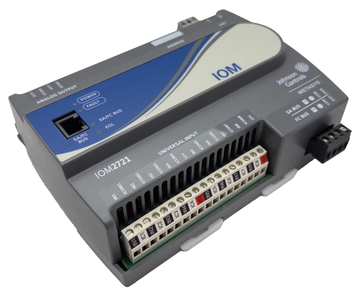 Johnson Controls MS-IOM2721-0 Metasys Input/Output Expansion Module with 8 Universal Inputs and 2 Analog Outputs