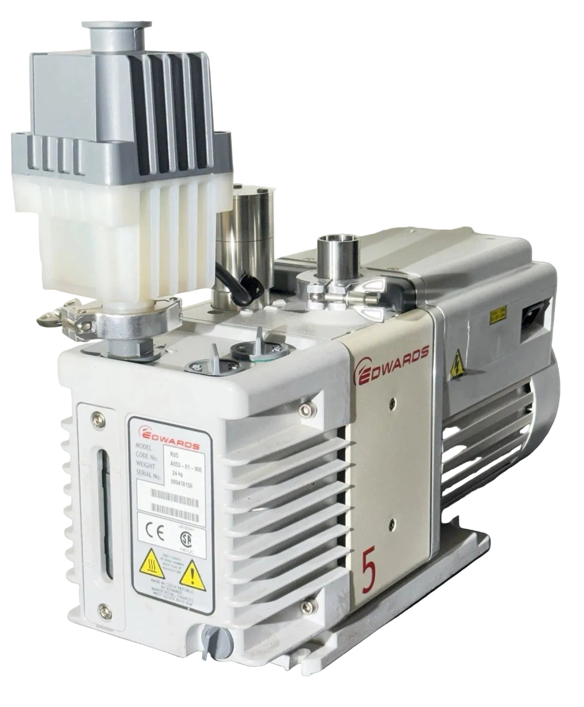 Edwards Vacuum A653-01-906 RV5 Two-Stage Oil-Sealed Rotary Vane Vacuum Pump