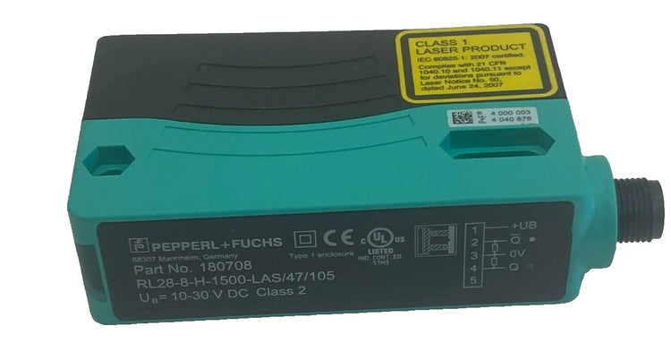 Pepperl+Fuchs RL28-8-H-1500-LAS/47/105 Laser Sensor 1.5 m