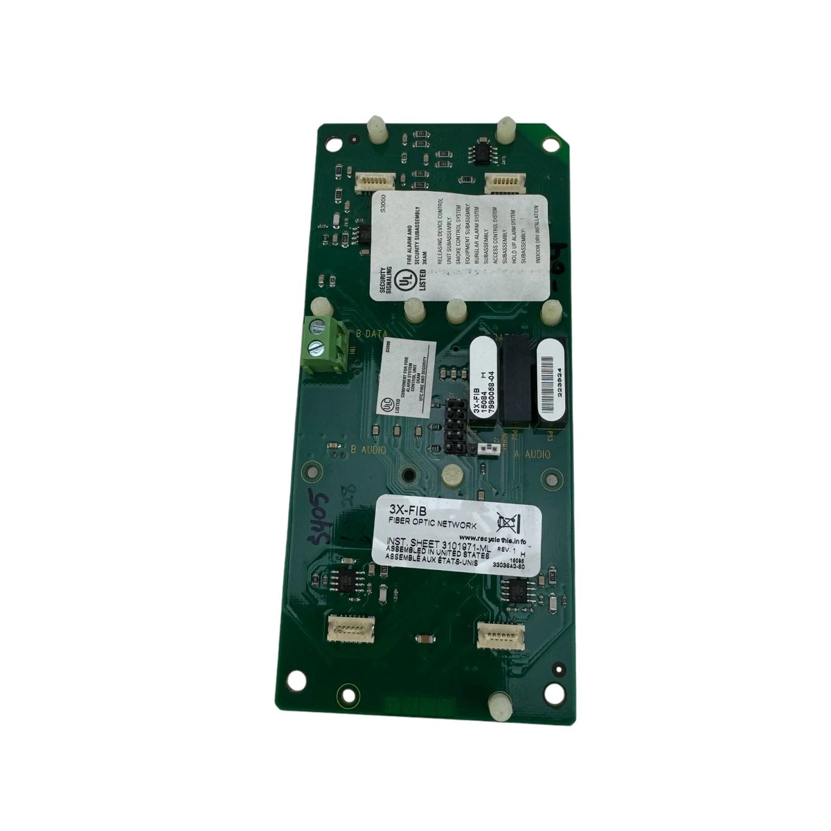 Edwards EST 3X-FIB EST3X 64-Panel Fiber Optic Fire Alarm Network Option Card