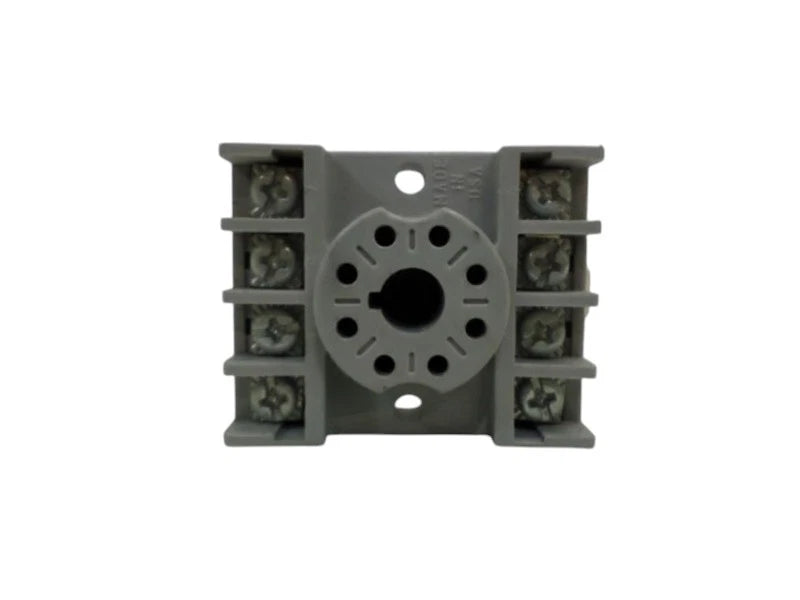 Dayton 5X852F Octal Relay Socket 8-Pin DIN Rail Mount 10A 300/600VAC Screw Terminal