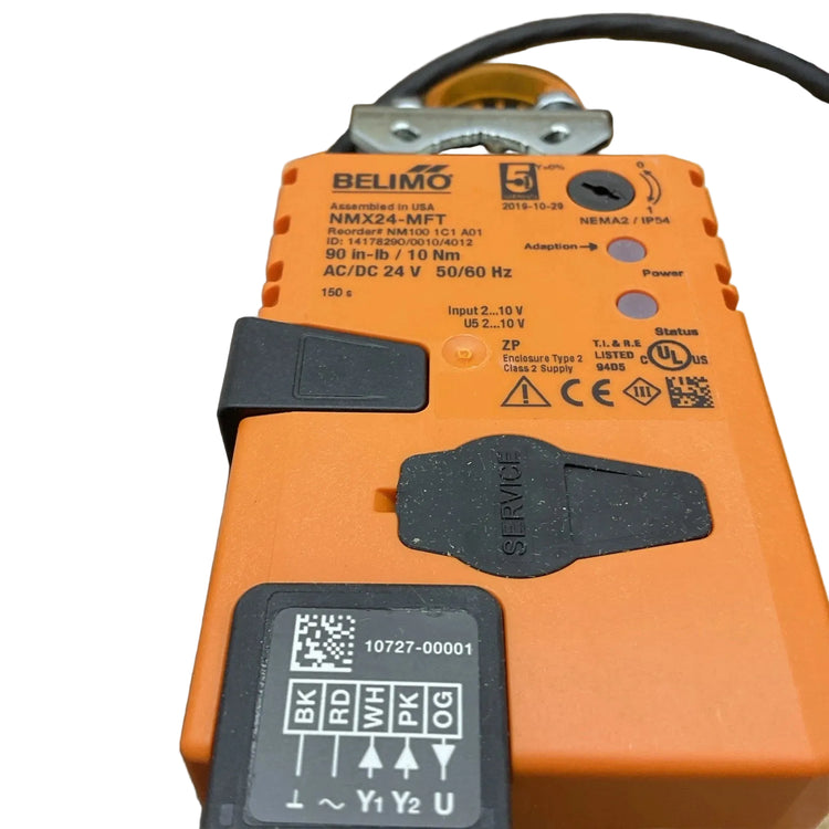 NMX24-MFT | Belimo Programmable Non Spring Return Damper Actuator 90 In Lb 24V