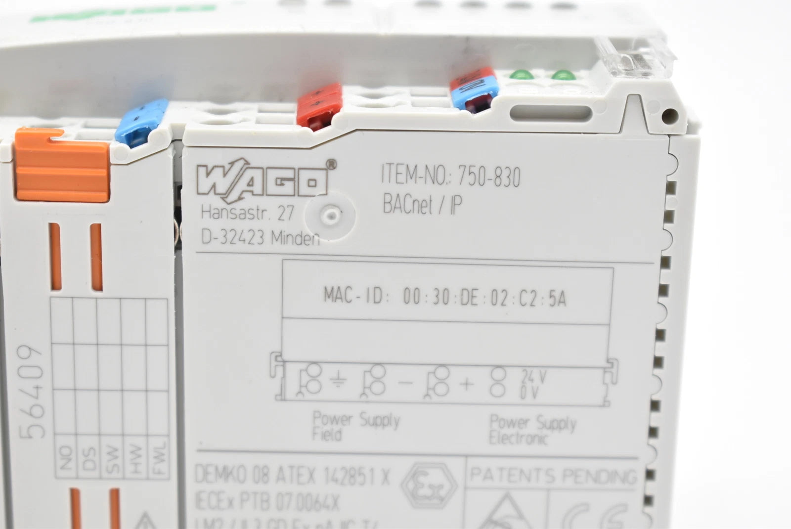 750-830 | WAGO BACnet/IP Controller for I/O System 750 Automation